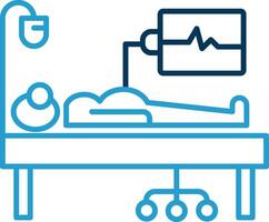 Medical Supervision Line Blue Two Color Icon vector