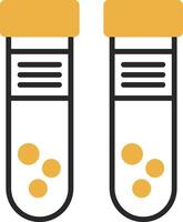 Test Tube Skined Filled Icon vector