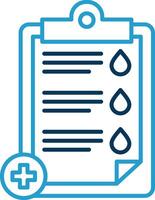 Medical Test Line Blue Two Color Icon vector