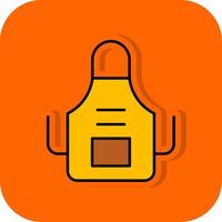 Apron Filled Orange background Icon vector