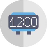 Digital Clock Flat Scale Icon vector