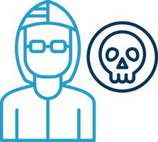 Robber Line Blue Two Color Icon vector