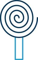 Spiral Line Blue Two Color Icon vector