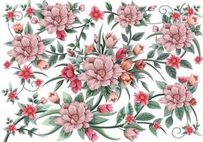 Flower ornamental pattern for design element. vector