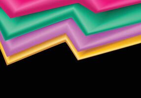 Zigzag color full pattern shape in dark background. vector