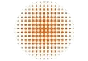 Doted circular pattern gradient in brown color isolated on white background for background design. vector