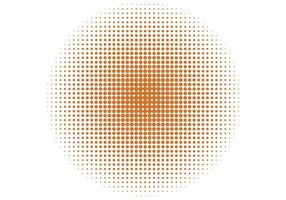 Doted circular pattern gradient in brown color isolated on white background for background design. vector