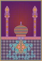 Sajadah carpet prayer islamic pattern for background design vector