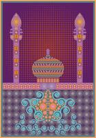 Sajadah carpet prayer islamic pattern for background design vector