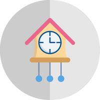 Cuckoo Clock Flat Scale Icon vector