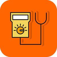 Tester Filled Orange background Icon vector