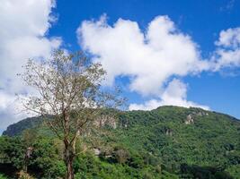 Scenic view landscape of mountains in northern Thailand photo