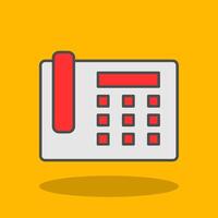 Landline Filled Shadow Icon vector