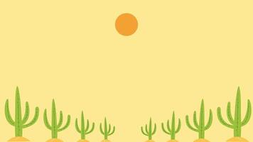 verano antecedentes con cactus vector