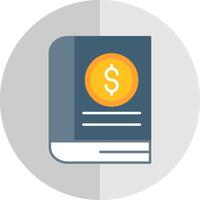 contabilidad libro plano escala icono vector