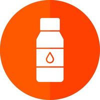 Bottle Glyph Red Circle Icon vector