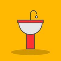 Sink Filled Shadow Icon vector