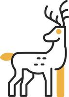 Reindeer Skined Filled Icon vector