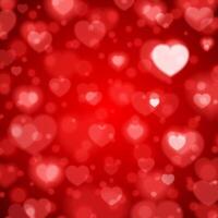 Valentines Day Heart Bokeh Lights vector