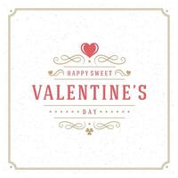 Valentines Day Greeting Card or Poster illustration vector
