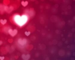 Valentines Day Heart Bokeh Lights vector