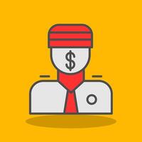 Bribe Filled Shadow Icon vector