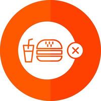 No Junk Food Glyph Red Circle Icon vector