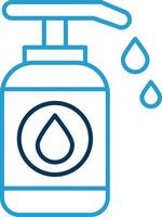 Lotion Line Blue Two Color Icon vector