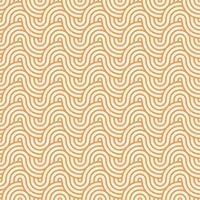 Orange Seamless geometric circles pattern vector