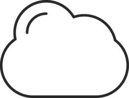 Cloud Skined Filled Icon vector