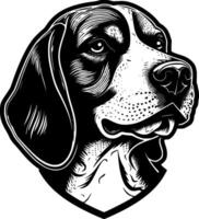 beagle - minimalista y plano logo - ilustración vector