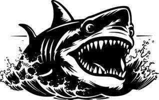 Shark - Minimalist and Flat Logo - illustration vector