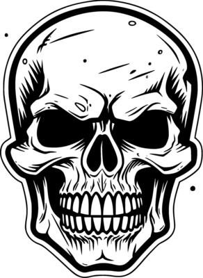 Skull - Minimalist and Flat Logo - illustration