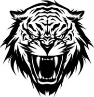 tigre, minimalista y sencillo silueta - ilustración vector