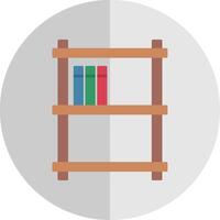 Book Shelves Flat Scale Icon vector