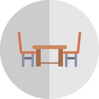 Dining Table Flat Scale Icon vector