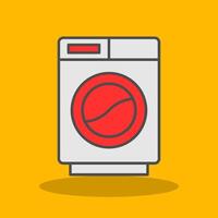 Washing Machine Filled Shadow Icon vector