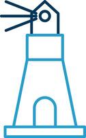 Lighthouse Line Blue Two Color Icon vector