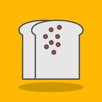 Toast Filled Shadow Icon vector