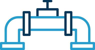 Pipe Line Blue Two Color Icon vector