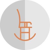 Rocking Chair Flat Scale Icon vector