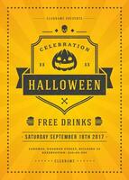 Halloween celebration night party poster or flyer design vector