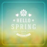 Spring Typographic Greeting Card or Poster Design vector