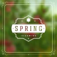 Spring Typographic Greeting Card or Poster Design. vector