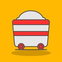 Wagon Filled Shadow Icon vector