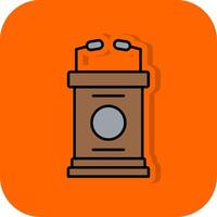 Lectern Filled Orange background Icon vector