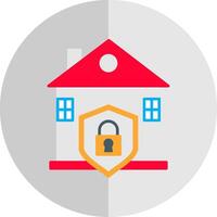 House Protection Flat Scale Icon vector