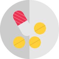 Pills Flat Scale Icon vector