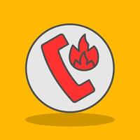 Hotline Filled Shadow Icon vector