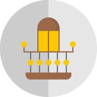 Balcony Flat Scale Icon vector